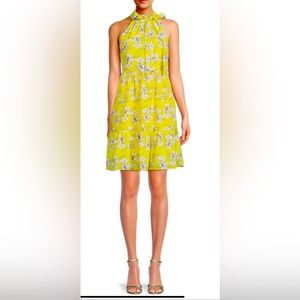 NWT Eliza J Floral Print Trapeze Tiered Dress Size 14